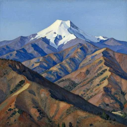 mountains in the style of Picasso