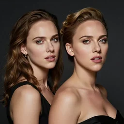 portrait of beautiful natalie portman and scarlet johansson by tom bagshaw, jean delville, william bouguereau, frederic leighton
