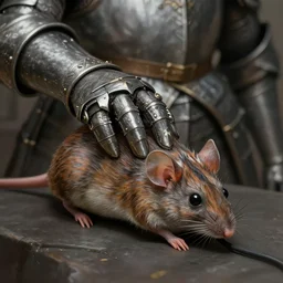 old mouse in a suit of armour, deep focus, d & d, fantasy, intricate, elegant, highly detailed, digital painting, artstation, concept art, matte, sharp focus, illustration, hearthstone, art by artgerm and greg rutkowski and alphonse mucha