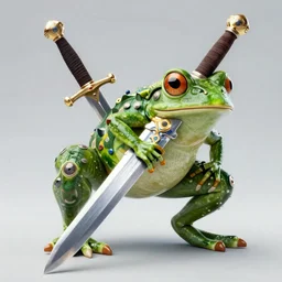 a sword made out of frogs, highly detailed, studio lighting, fantasy, sword