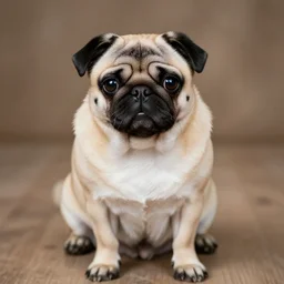 a feline pug - cat - hybrid, animal photography