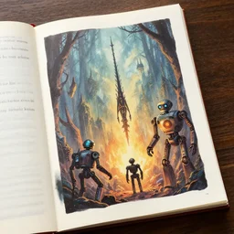 a book about wizards or robots
