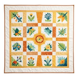 quilt, concept art, illustrated, highly detailed, high quality, bright colors, optimistic,