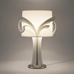 table lamp designed by iris van herpen, advertising photography