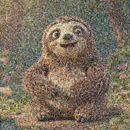 a wholesome cottagecore of a happy cartoon Sloth, studio Ghibli, Pixar and Disney animation, sharp, Rendered Unreal Engine 5 by Greg Rutkowski, Bloom, dramatic lighting
