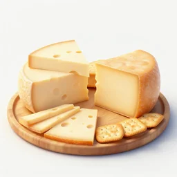 A Gigantic cheese platter with crackers