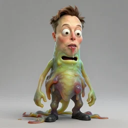 far, full body shot of elon musk as slimy mollusk character, drool, wide angle, intricate, elegant, highly detailed, digital painting, artstation, concept art, wallpaper, smooth, sharp focus, illustration, art by artgerm and greg rutkowski and h. r. giger and alphonse mucha