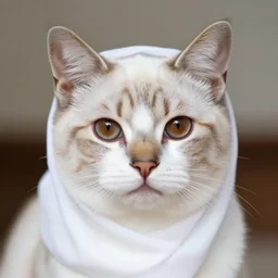 !!! brown eyed!!! cute cat! wearing hijab!, beautiful, portrait, focused