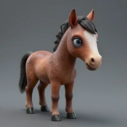 tiny veiny horse with slider legs and one large eye for a head, trending on artstation, scary