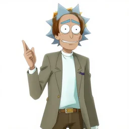 Rick Sanchez in Death note 4K detailed Digital art