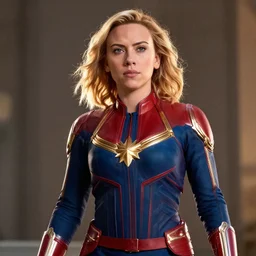 scarlett johansson as captain marvel, coherent, 4 k, detailed