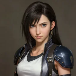 portrait of tifa lockhart, final fantasy, cinematic lighting, intricate, elegant, highly detailed, digital painting, artstation, smooth, sharp focus, illustration, art by yoshitaka amano, artgerm and greg rutkowski and alphonse mucha and william - adolphe bouguereau