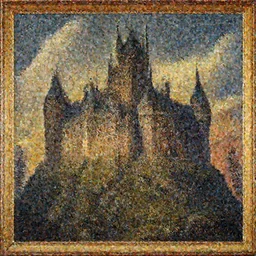 majestic painting of draculas castle