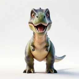 a portrait of a dinosaur, octane renderer, symmetrical central composition, very cartoon, shape focus, high detailed, by anton fadeev