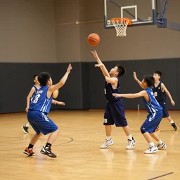midgets playing basketball