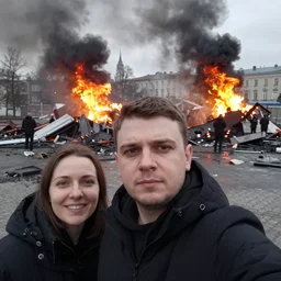 last selfie from ukraine after nuclear - war