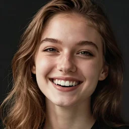 girl smiling with black teeth