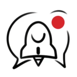 notification icon of a spaceship next to a red dot, clear lines, vector, png, greyscale black and white