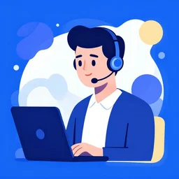Abstract design poster of the IT guy, tech support