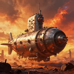 a bulbous biomechanical gieger space-station with massive piping inspired by a nuclear reactor submarine and maschinen krieger, ilm, beeple, star citizen halo, mass effect, starship troopers, elysium, iron smelting pits, high tech industrial, warm saturated colours, dramatic sunset nebula