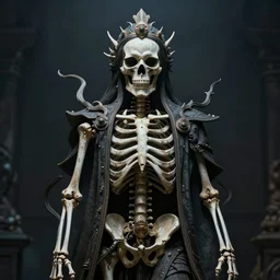 skeletal god portrait by ching yeh, masterpiece, atmospheric, dark, 8 k