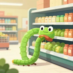 worms have become human and have opened a supermarket