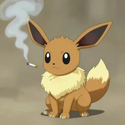 eevee smoking a cigarette
