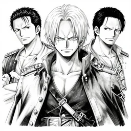 highly detailed ink portrait photo illustration of bunta sugawara marine headquarter admiral sakazuki akainu anime one piece, b & w clean shaped illustration by kim jung gi, ric estrada, ron english and eiichiro oda