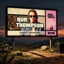 Hunter S Thompson as a GTA load screen