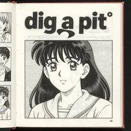 a scan of a page from a 1 9 9 8 manga titled'dig a pit'