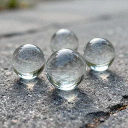 glass spheres :. 5 0, ior : 1. 2 fresnel :. 2 5, on a stone road : 1, curver :. 1 0 hyper realistic, 8 k, vray, octane, soft light :. 2 0