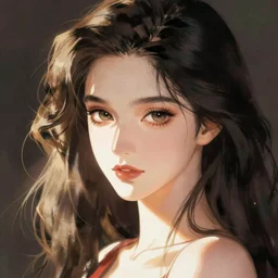 Portrait of a beautiful woman by Hirohiko Araki