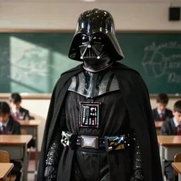 “realistic photo of Darth Vader as school principal”