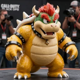 Bowser in Call of Duty Black Ops, highly detailed, high quality, HD, 4k, 8k, Canon 300mm, professional photographer, 40mp, lifelike, top-rated, award winning, realistic, sharp, no blur, edited, corrected, trending