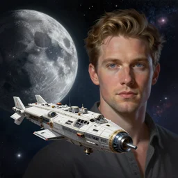 ultra realistic portrait of space colony and space ship discovery one!! moon and galaxy in background!, space ship, intricate, elegant, highly detailed, digital painting, artstation, concept art, smooth, sharp focus, illustration, art by cgsociety, 8 k