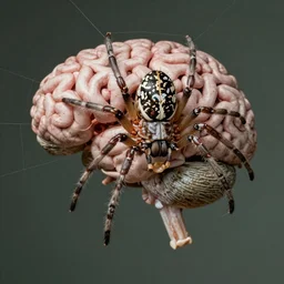 Spider eats a brain