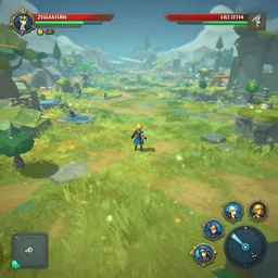 hyrule land by scott robertson, depth of field, made in unreal engine, video game hud