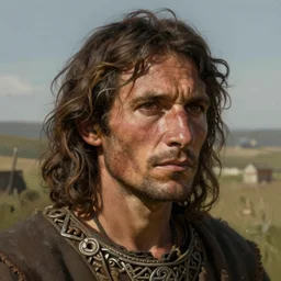 ancient celtic farmer, close - up portrait, poor, intricate, elegant, volumetric lighting, scenery, digital painting, highly detailed, artstation, sharp focus, illustration, concept art, ruan jia, steve mccurry