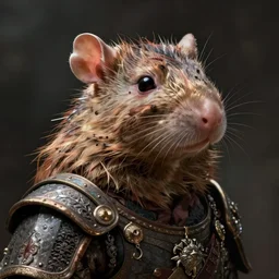 detailed ultrarealistic photo of postapocalyptic medieval rat warrior alan lee