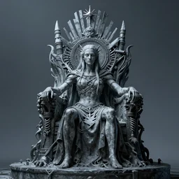 the throne of severity, cold | highly detailed matte painting, hyperrealistic, very intrincate | cinematic lighting, award - winning | by rachel ruysch, giger, beksinski and bocklin | by austin osman spare and william blake, trending on artstation, cgsociety, official art, octane.
