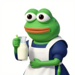 The Milkmaid of Bordeaux by Francisco Goya, vaporware, pepe the frog, high detail, high resolution