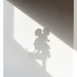 outline shadow of mickey mouse, by tom bagshaw