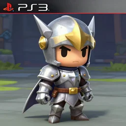 chibi knight, third person game screenshot 2 0 1 1, ps 3, 1 0 8 0 p, detailed textures