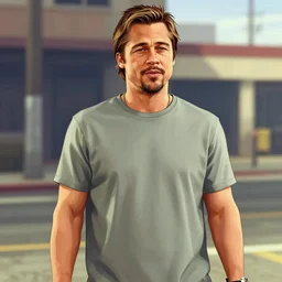 brad pitt in gta v illustrated by stephen bliss