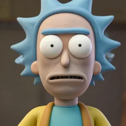 rick from rick and morty photorealistic unreal facial details clay soft light engine photorealistic ultra - realistic highly detailed focus photography proportionate skin lighting digital painting hd adultswim by kyle lambert