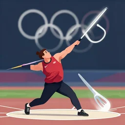 olympic javalin throw but there throwing a huge fork