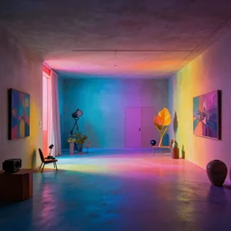 future house interior colored of rgb, 8 k, hdr, great light, by greg rutkowski and annie leibowitz