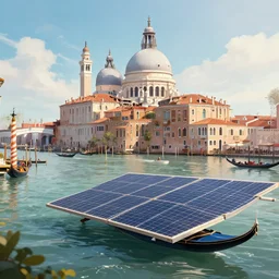 solarpunk Venice, trending on artstation, 8k