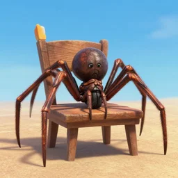 giant spider on chair, pixar movie still