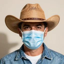 hillbilly wearing a covid mask - n 4
